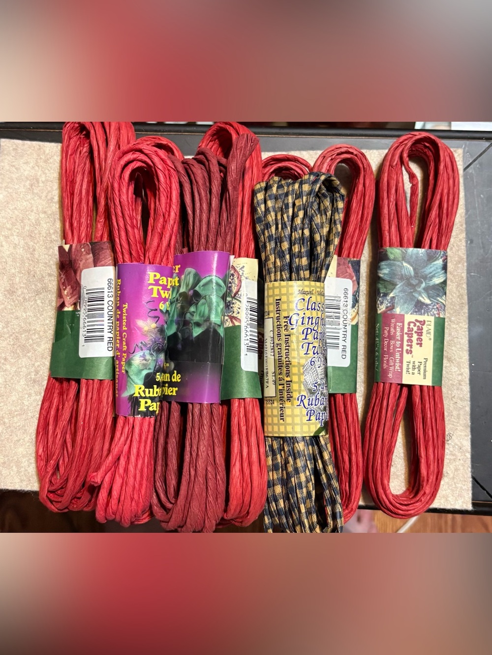 9 Paper Twist Ribbon Rolls